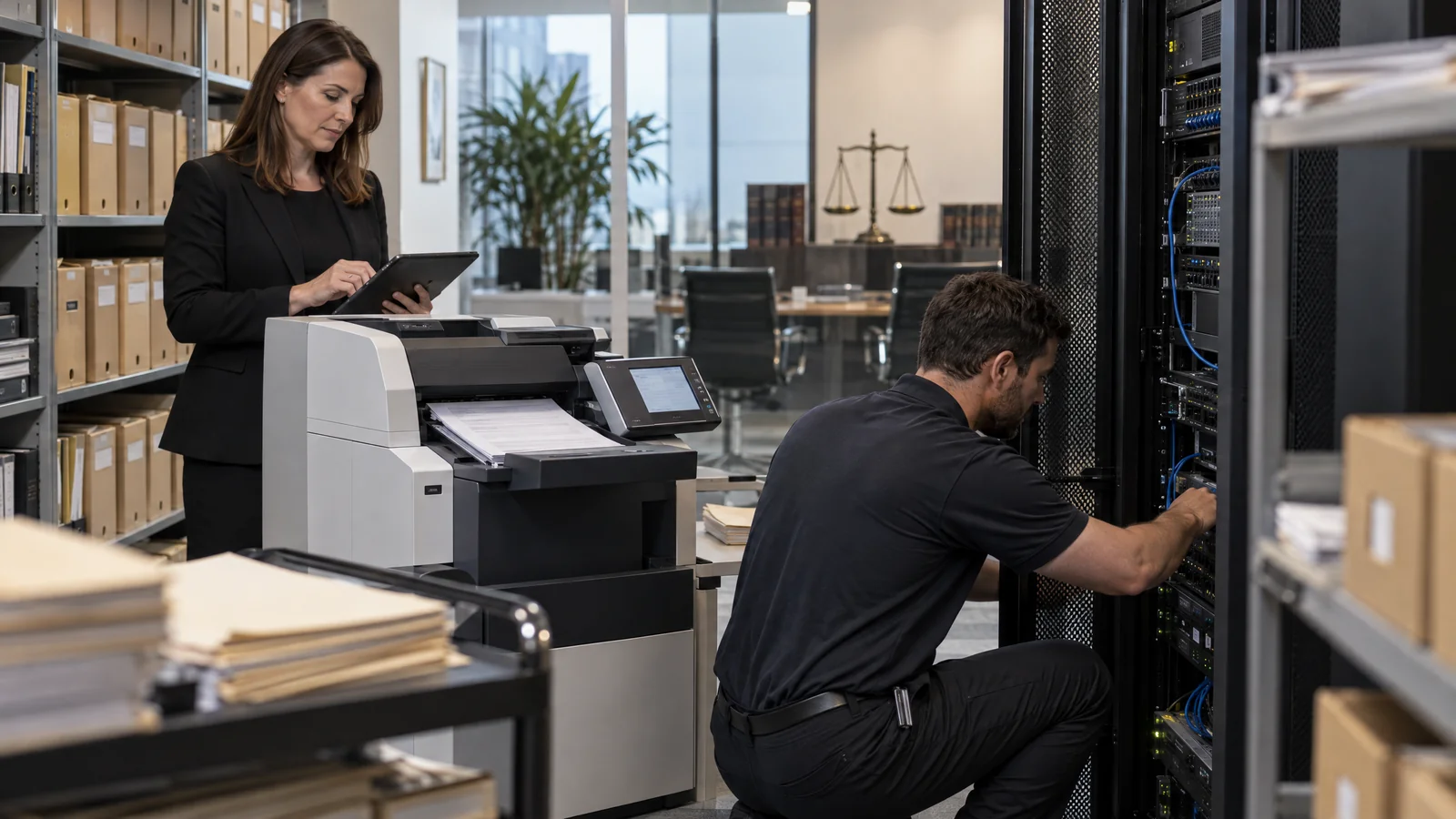 Illustrative On-Site IT Support for Law & Conveyancing Practices workplace